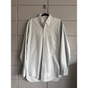 Thom Browne Chest Pocket Popplin Oxford Shirt size 5 in Pale Green